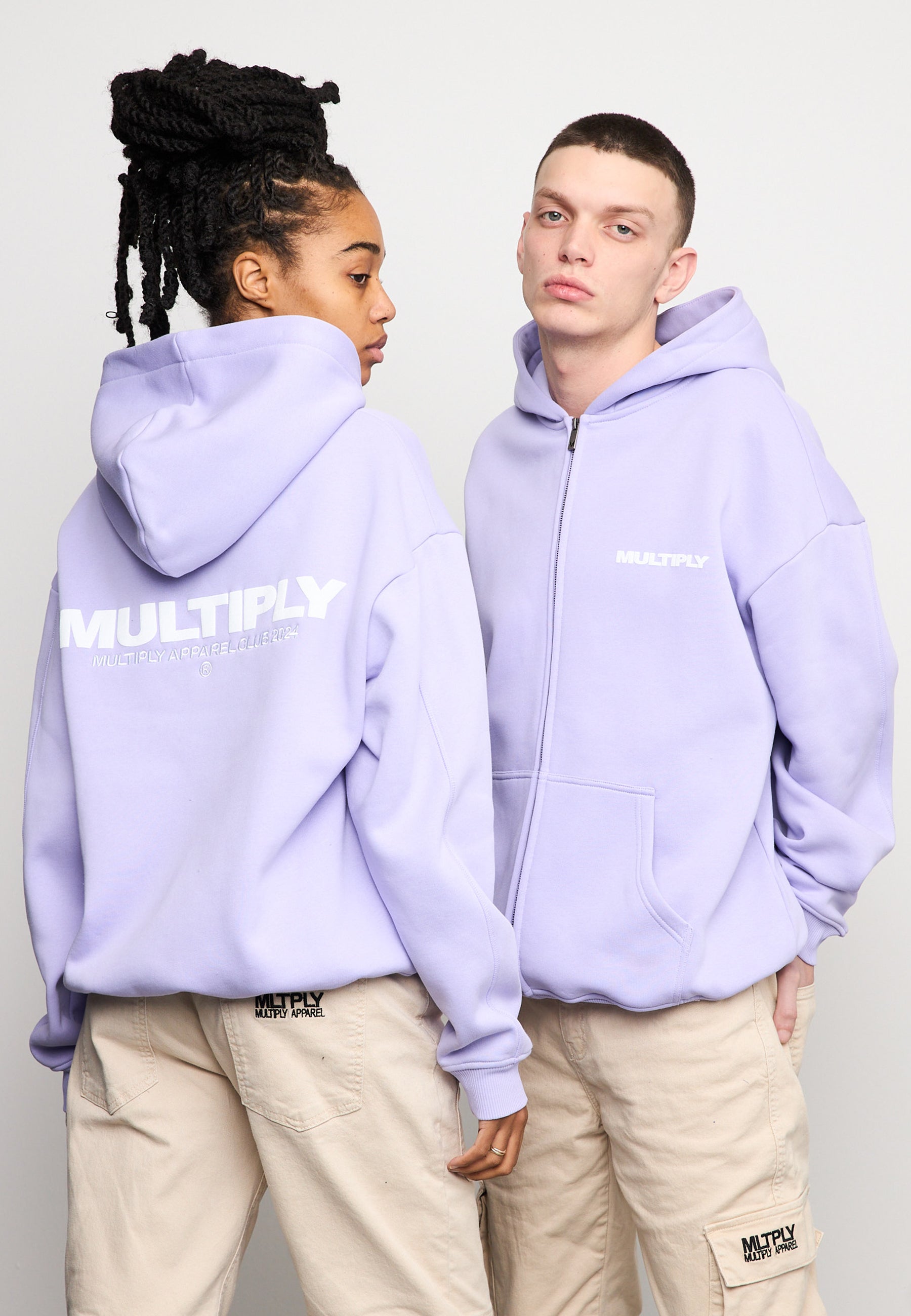 Lavender zip hoodie sale