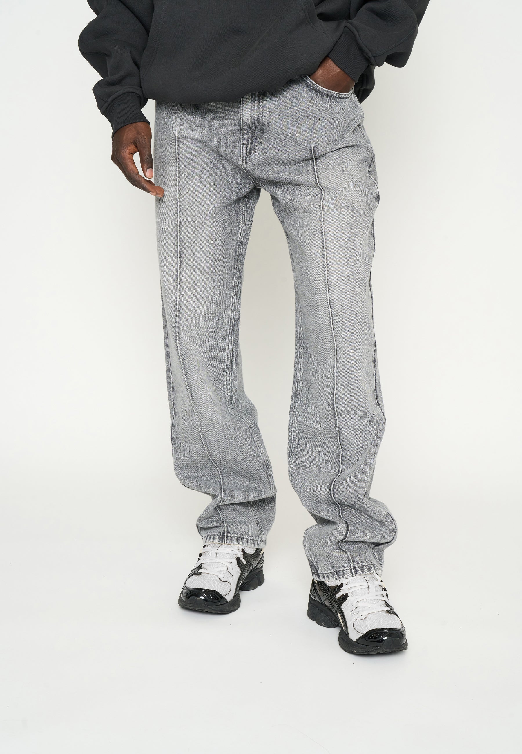 Pleated Denim MULTIPLY Grey