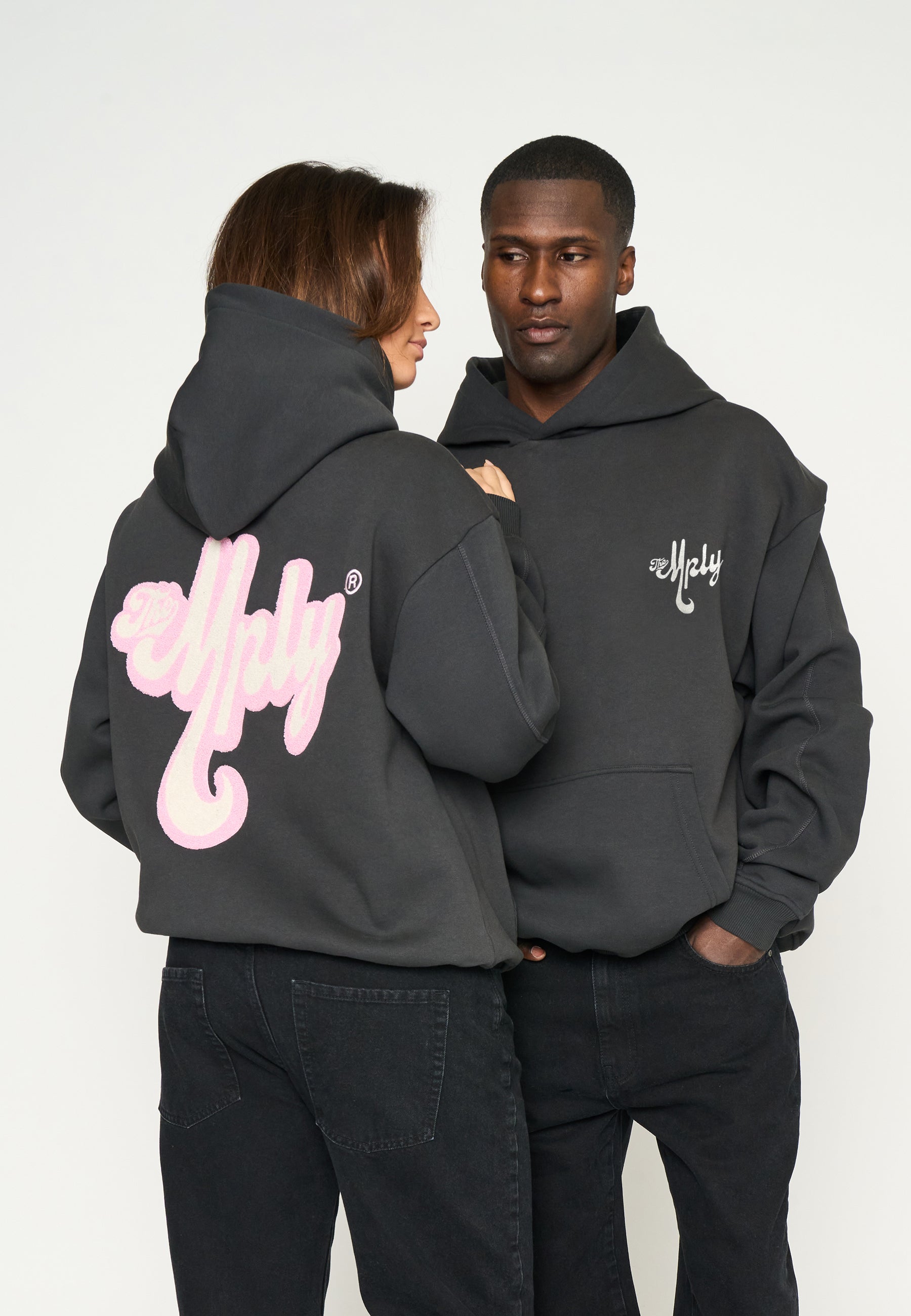 Oversize Hoodie THE MPLY Black Soda Washed