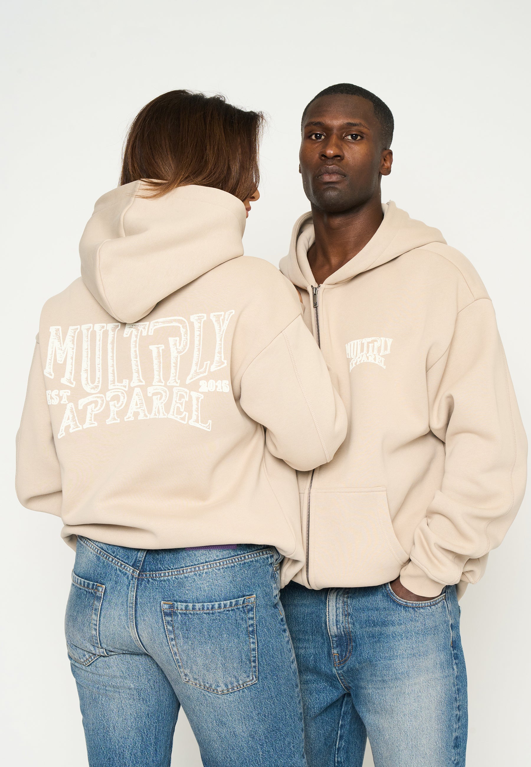 Oversize Zip Hoodie RISE Simply Taupe