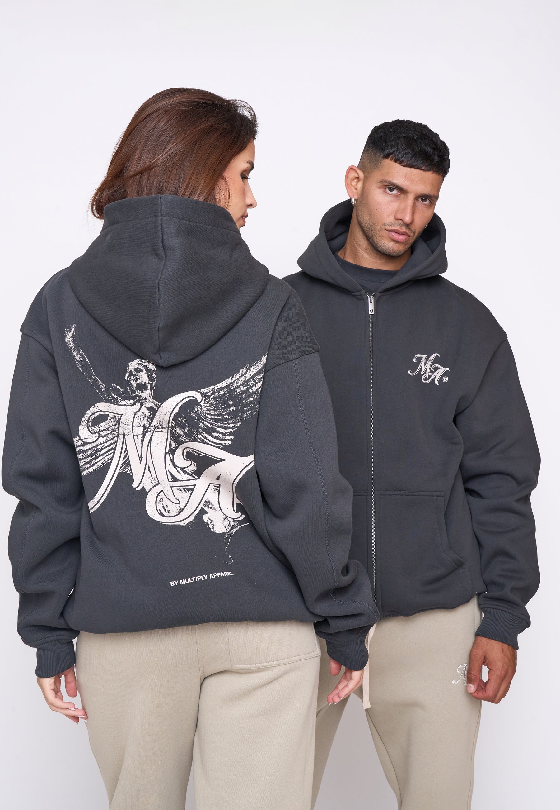 Oversize Zip Hoodie HERO Black Soda