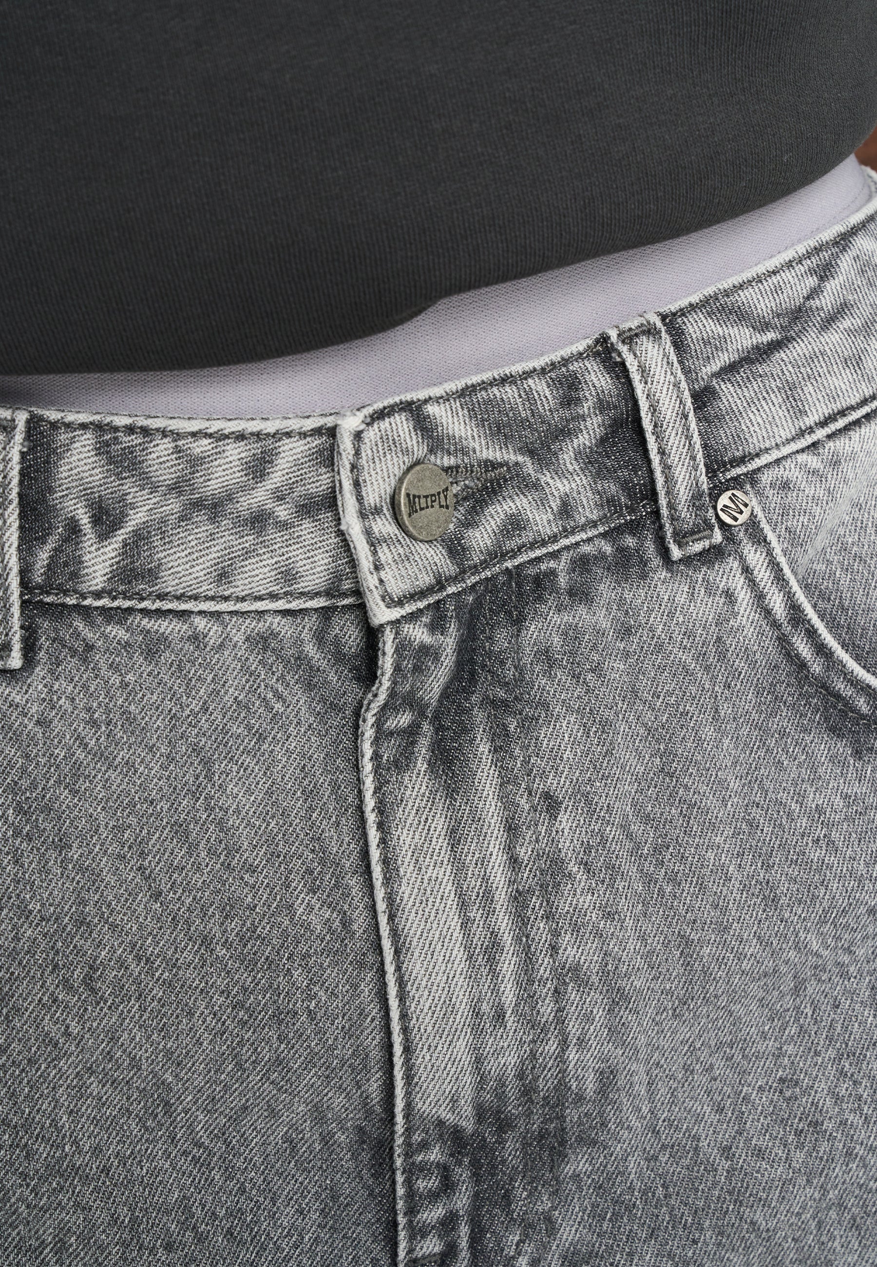 Pleated Denim MULTIPLY Grey