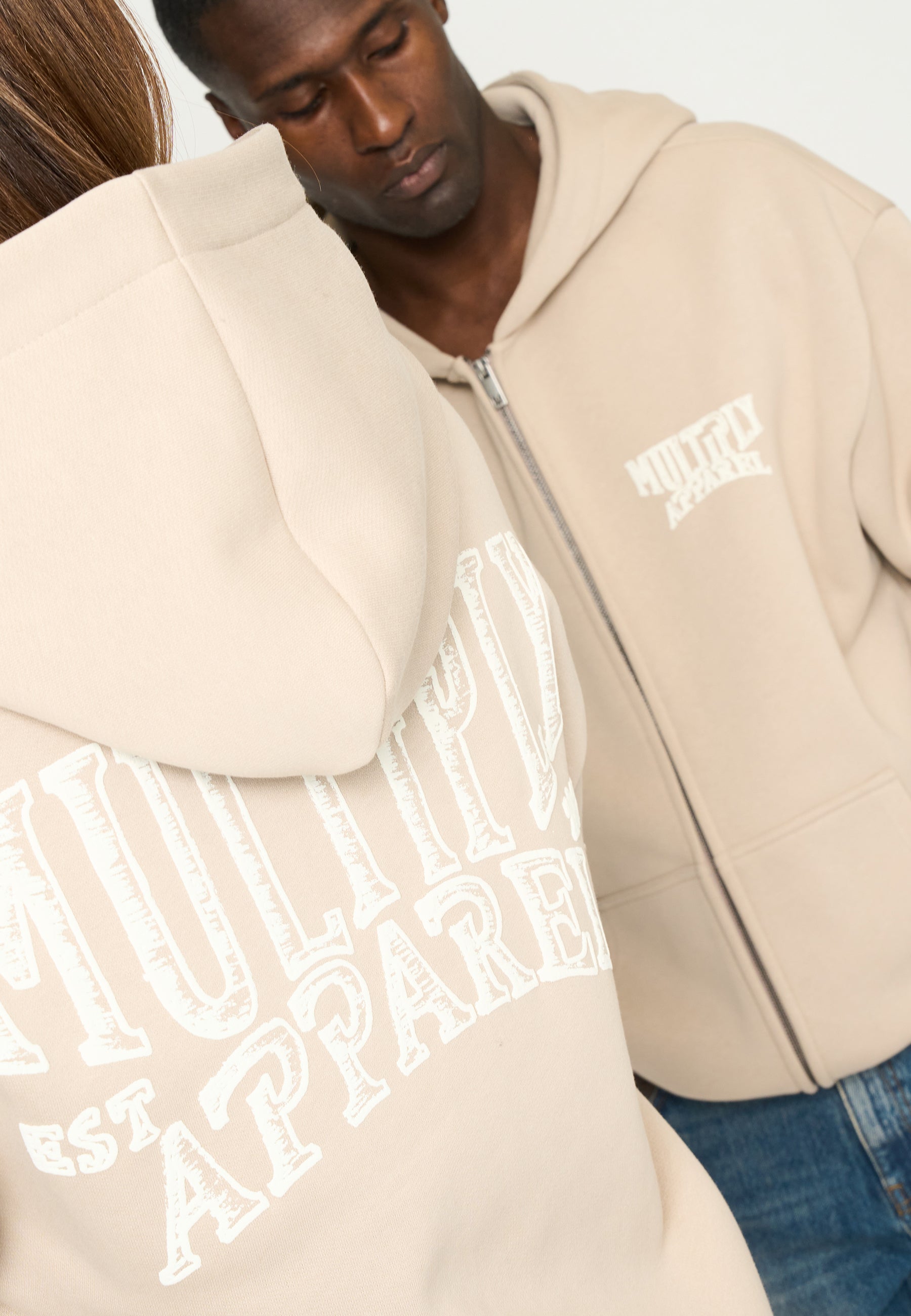 Oversize Zip Hoodie RISE Simply Taupe