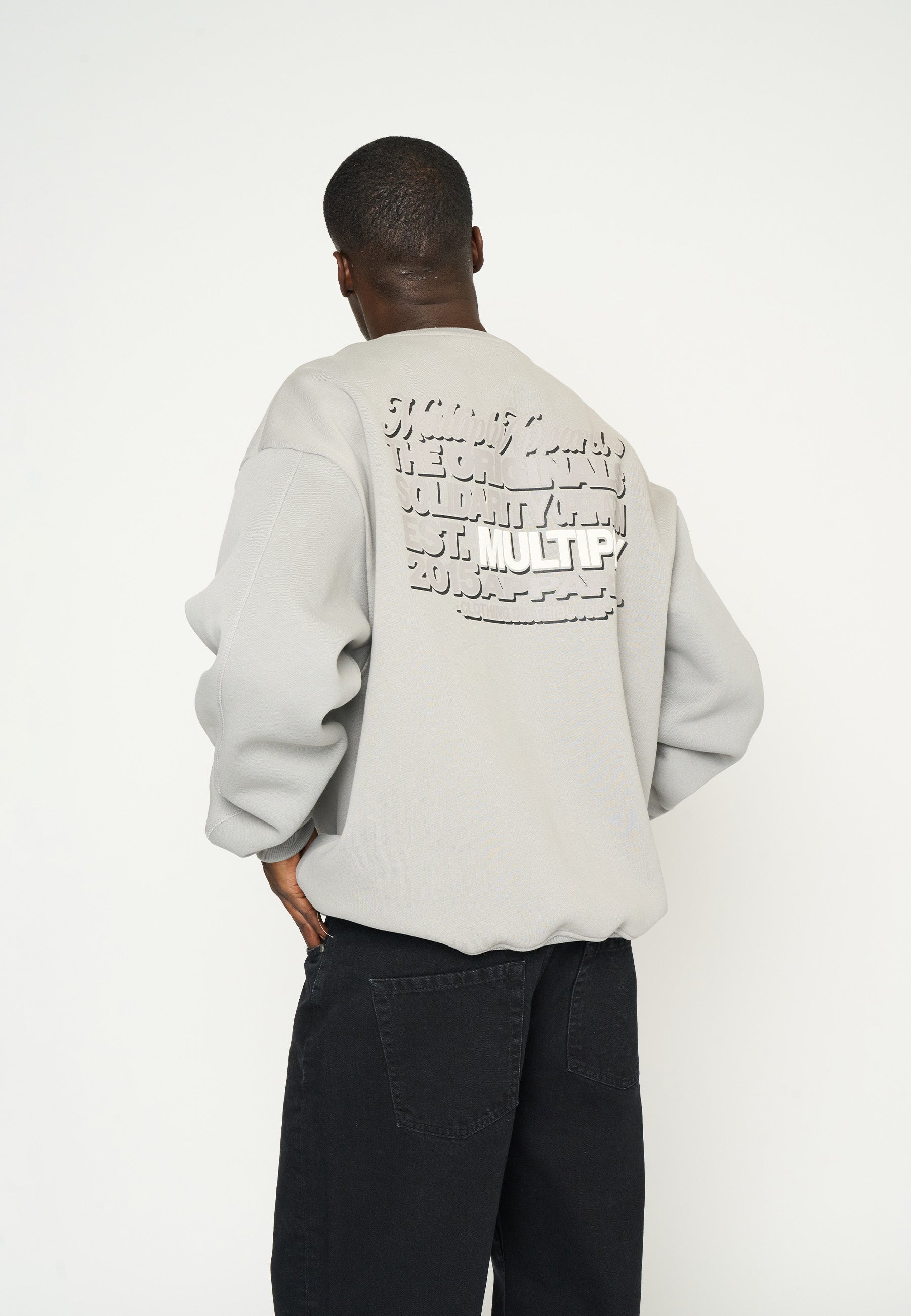 Oversize Sweatshirt COMPASSION Ultimate Grey