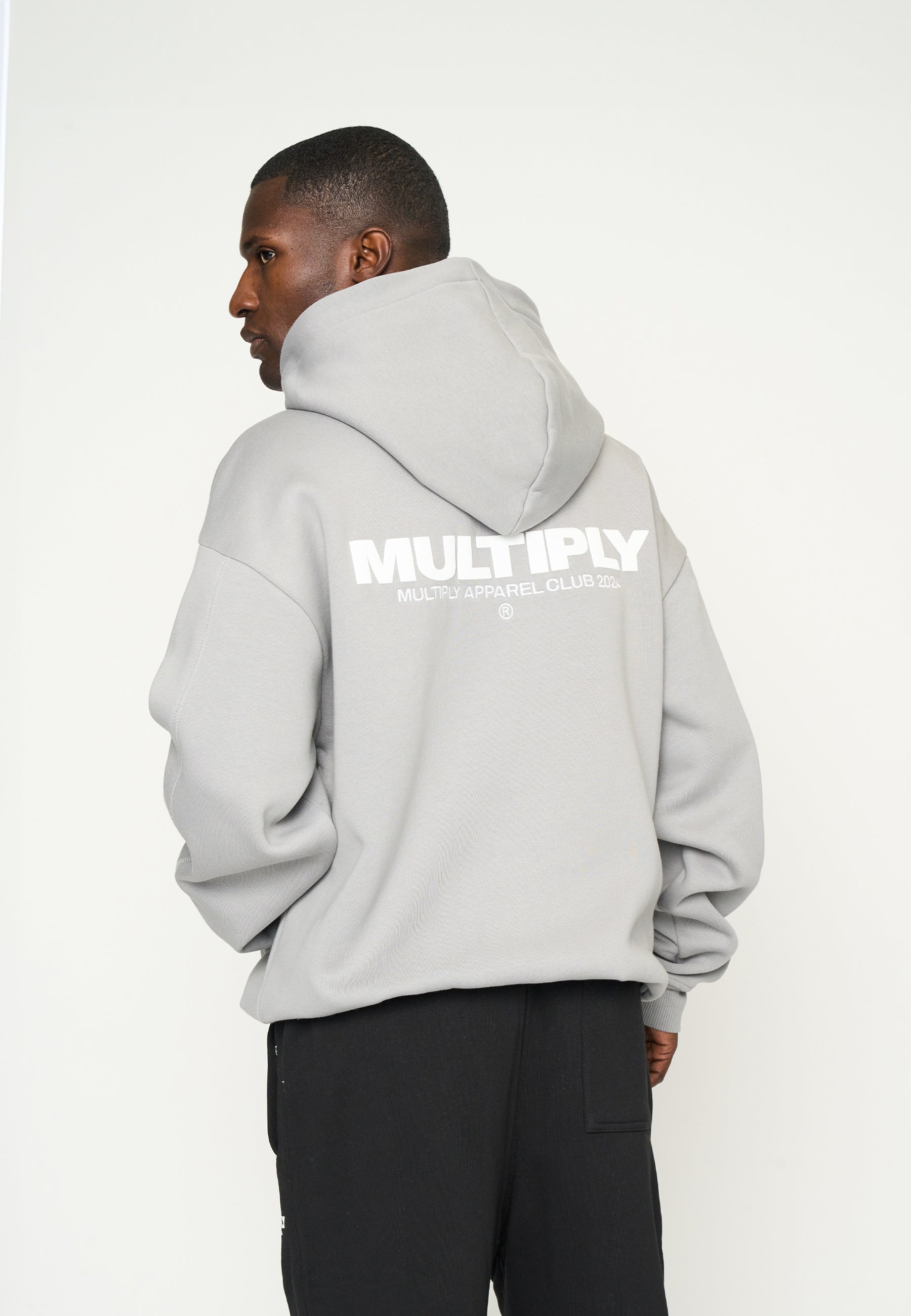 Oversize zip hoodie MULTIPLY Ultimate Grey