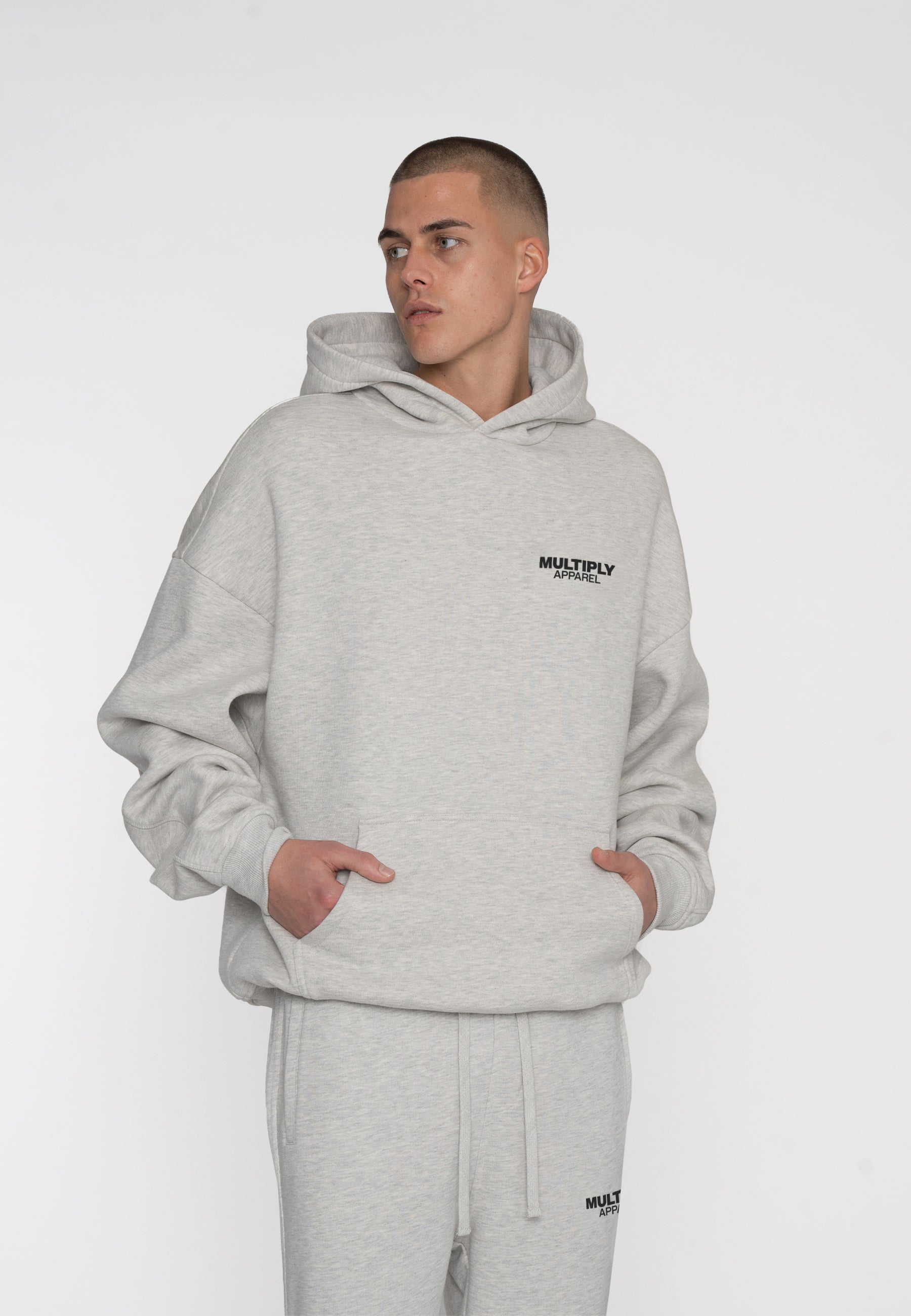 Oversize Hoodie BUFF Grey Melange