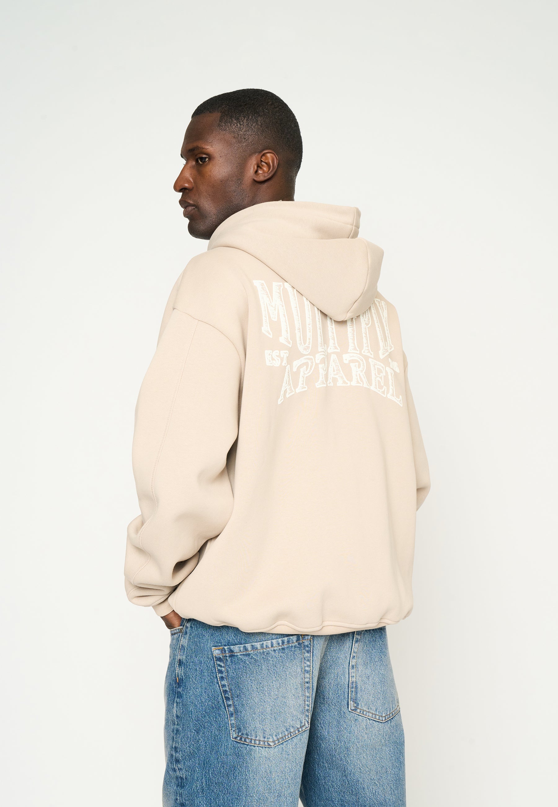 Oversize Zip Hoodie RISE Simply Taupe