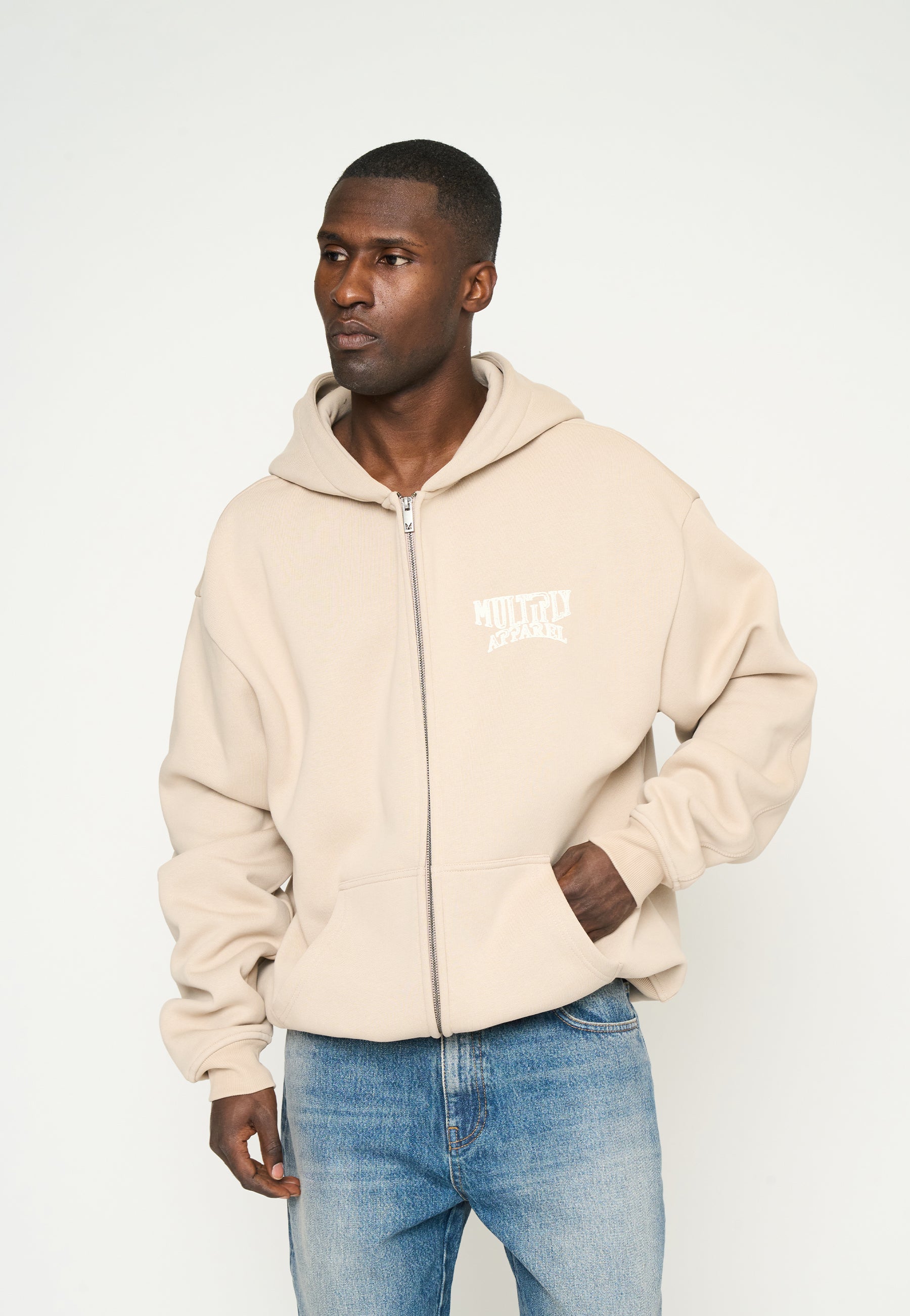 Oversize Zip Hoodie RISE Simply Taupe