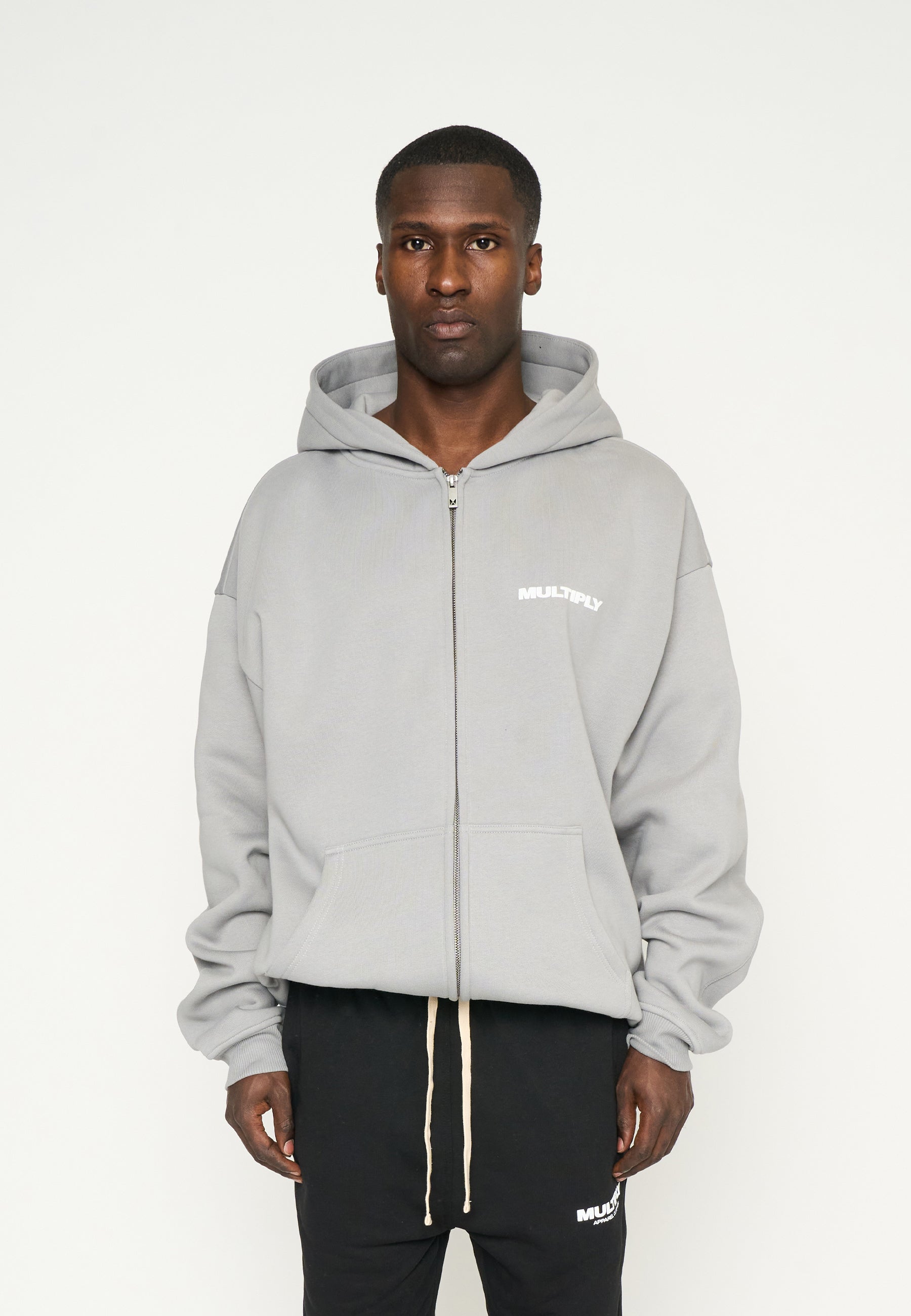 Oversize zip hoodie MULTIPLY Ultimate Grey