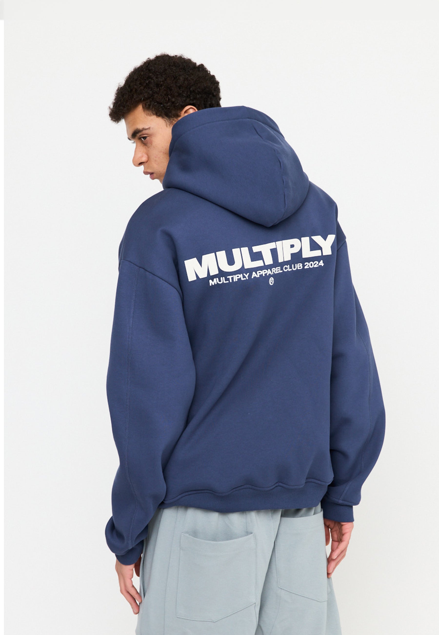 Oversize zip hoodie MULTIPLY Night Shadow