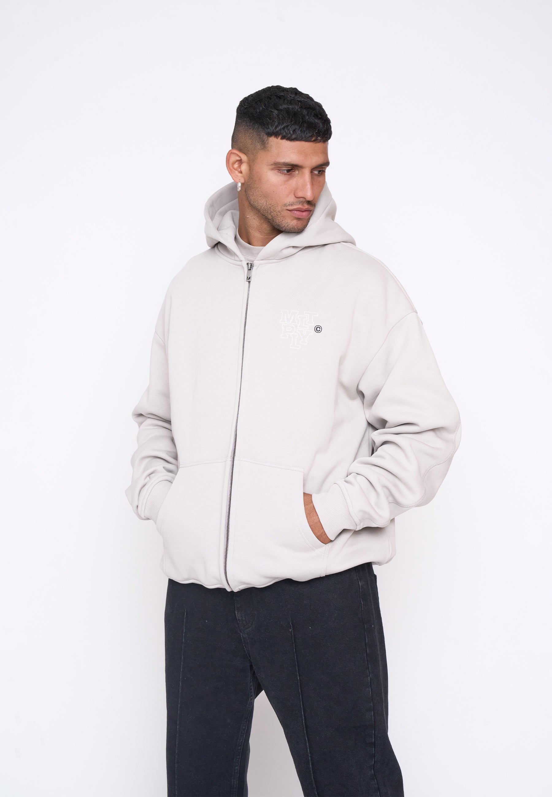 Oversize Zip Hoodie LIBRARY Dove