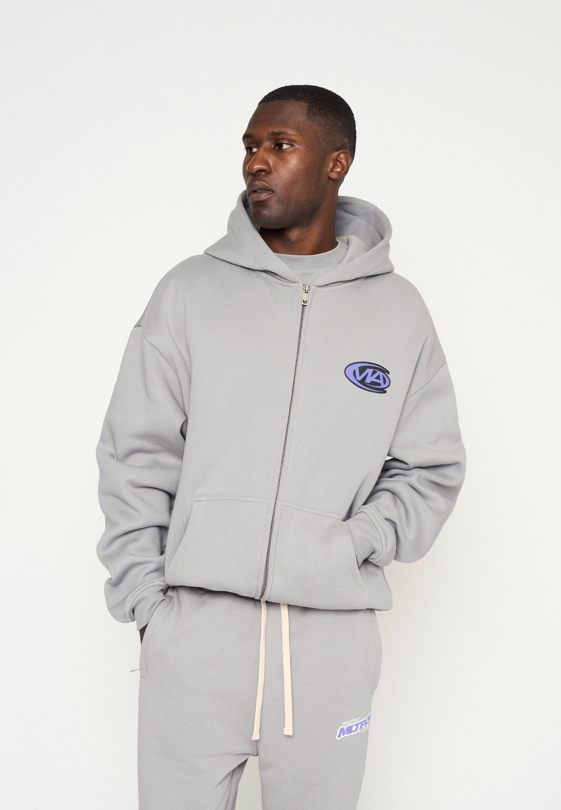 Oversize Zip Hoodie COHESION Ultimate Grey