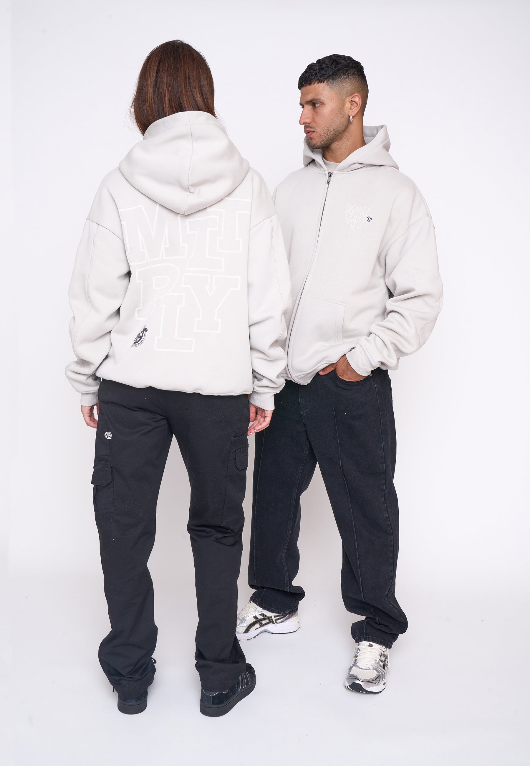 Oversize Zip Hoodie LIBRARY Dove