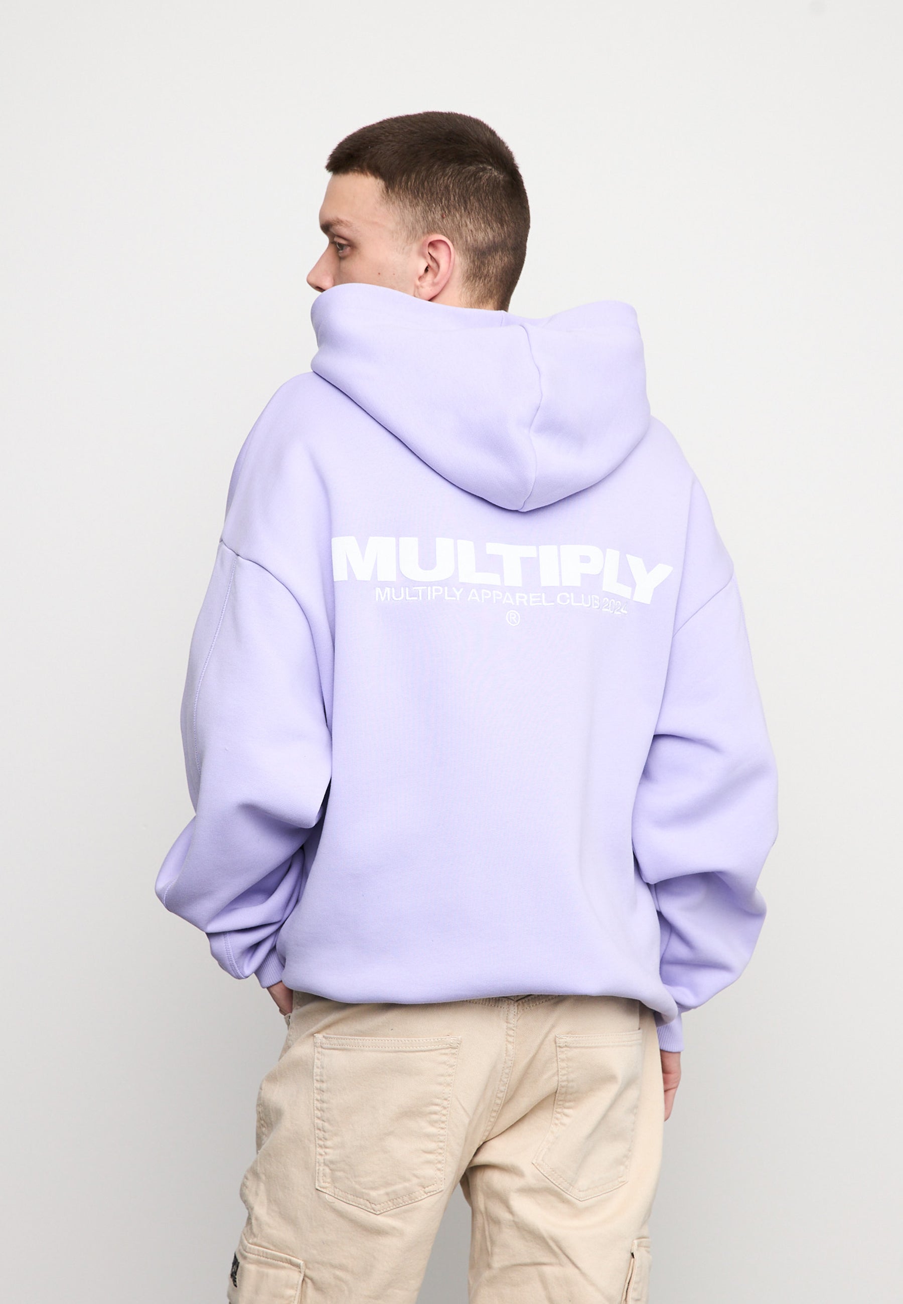 Oversize zip hoodie MULTIPLY Lavender