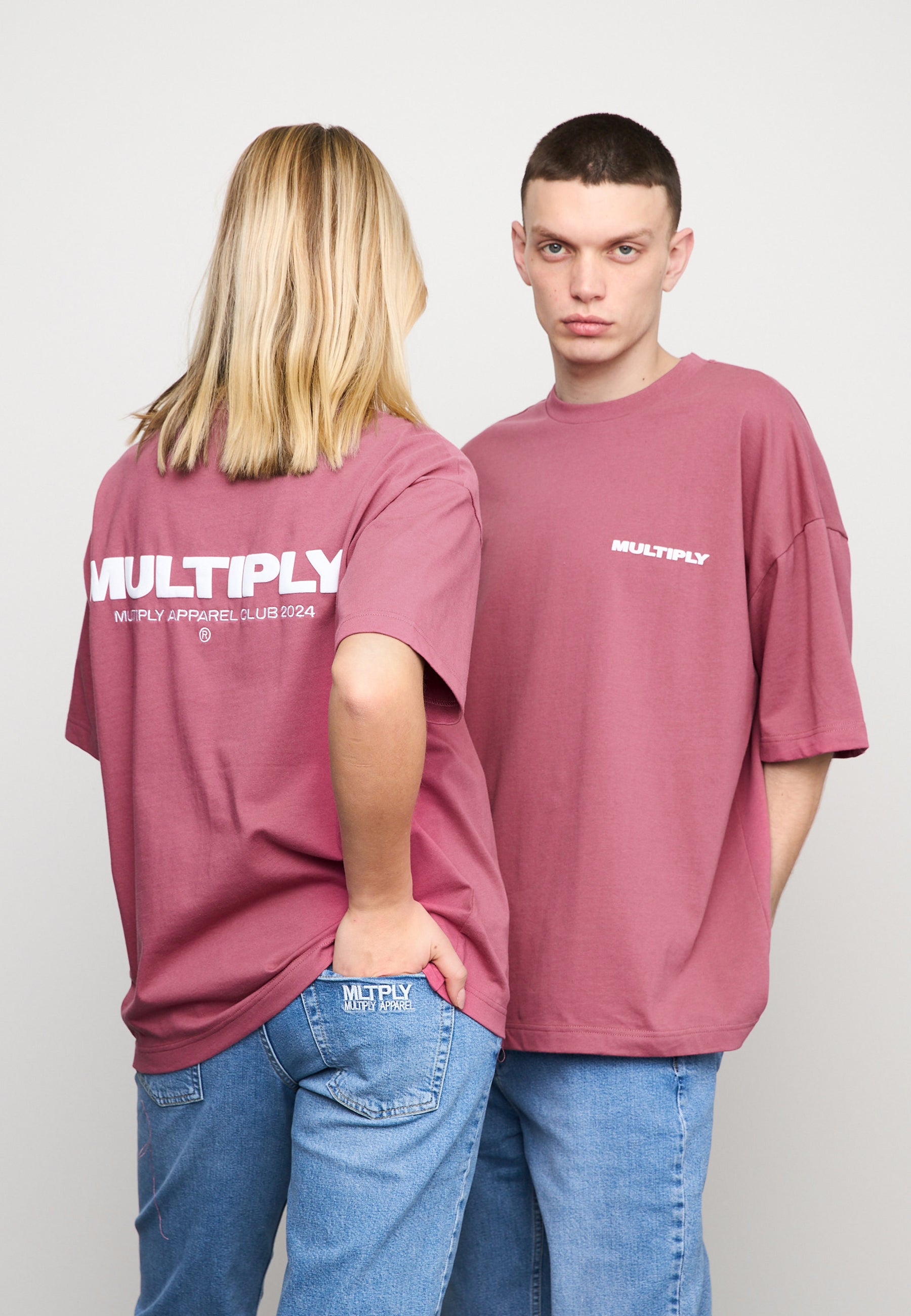 Oversize T-shirt MULTIPLY Rose Wine